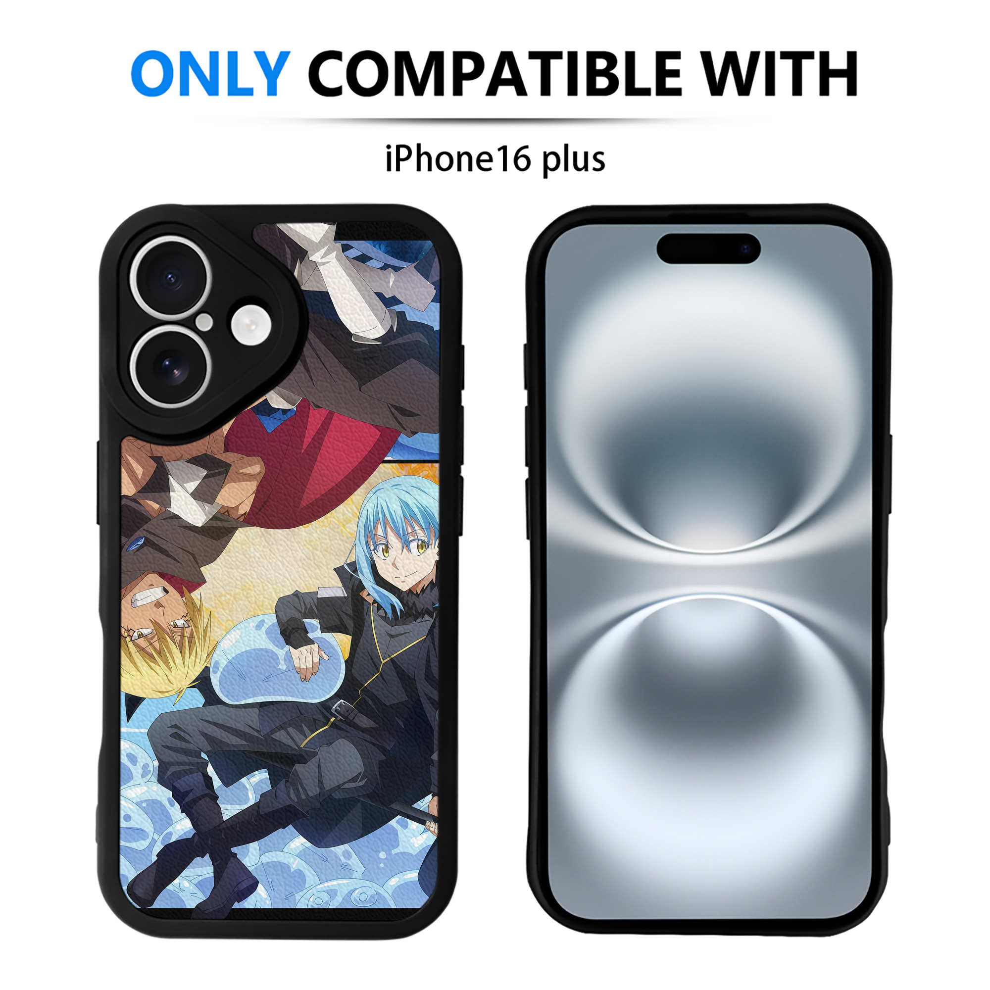 （画像用） 転スラ Regarding Reincarnated to Slime 【iPhone 16シリーズ対応】シリコンスマホケース（レザー調） 材質：シリコン